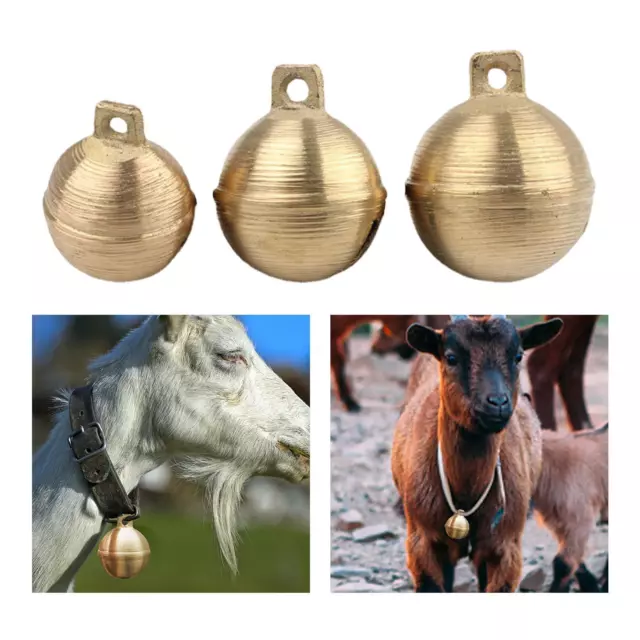 Vintage Style Grazing Bell Loudly Calling Ornament Loud Bells Small Metal  Cow Bells for Horse Livestock Cattle Cow Pets Supplies , Bronze Color