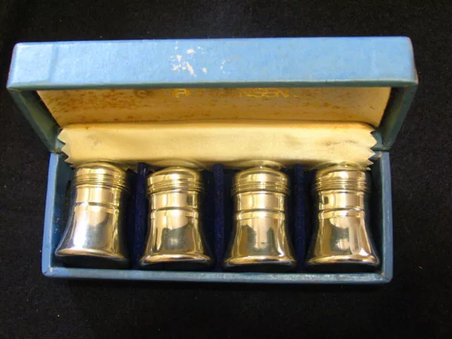 Set of Georg Jensen Pewter Salt and Pepper Shakers Original Box