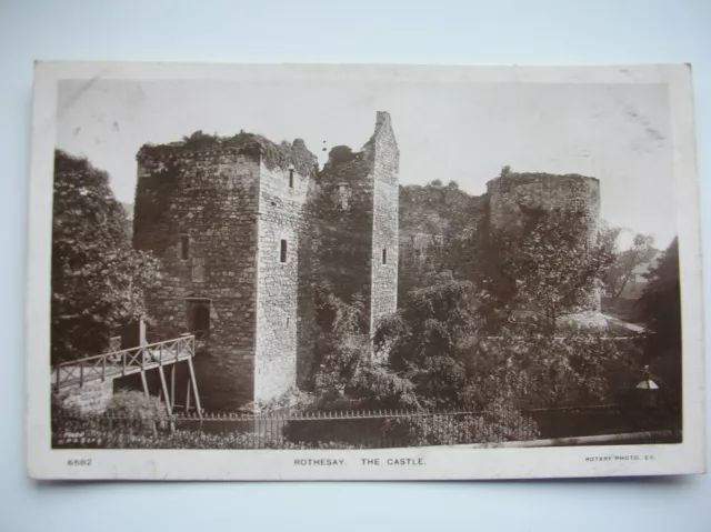 Rothesay Castle postcard, Isle of Bute. (1907 – Rotary Photographic Series)