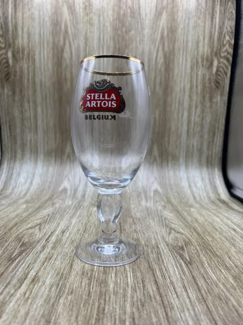 New Stella Artois Belgian Beer Glass Gold Rim 33 cl  Name JULIE engraved glass