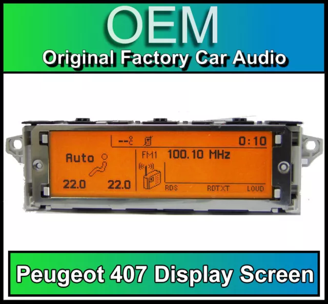 Peugeot 308 display screen, RD4 radio LCD Multi function clock dash