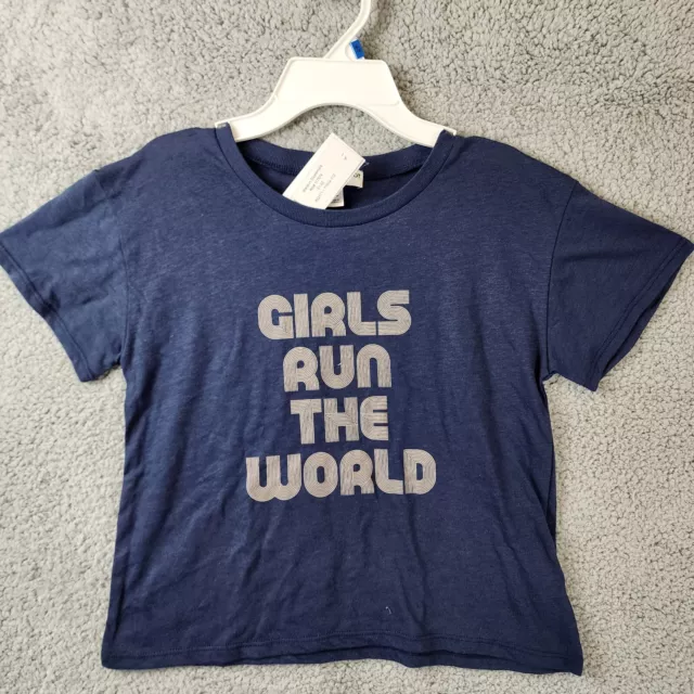 Sub Urban Riot Girls Run the World T-Shirt XL Navy Crew Neck Short Sleeve