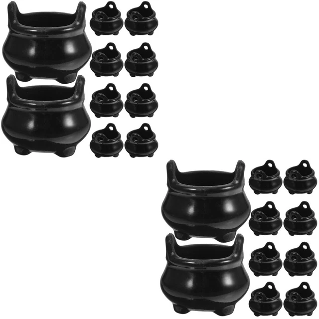 20 Pcs Miniature Witch Cauldron Mini Cauldron Model Halloween Mini Cauldron