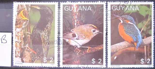 Guyana ~ 1988 ~ Birds ~ 'Lot B' ~ Vfu #03298