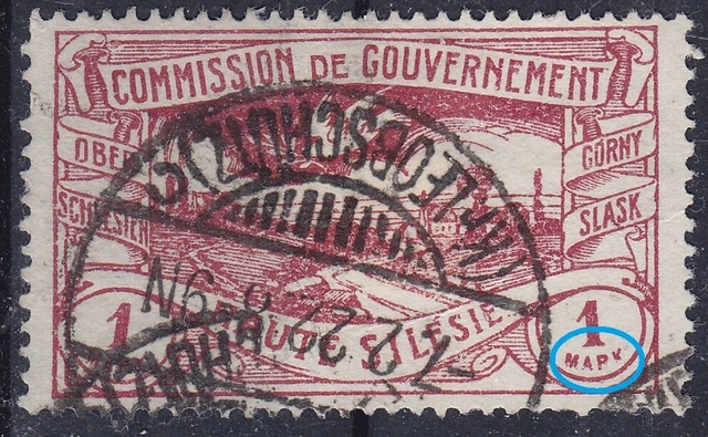 Briefmarken Oberschlesien 1920 Mi Nr. 26  Freimarken Abart Verkehr