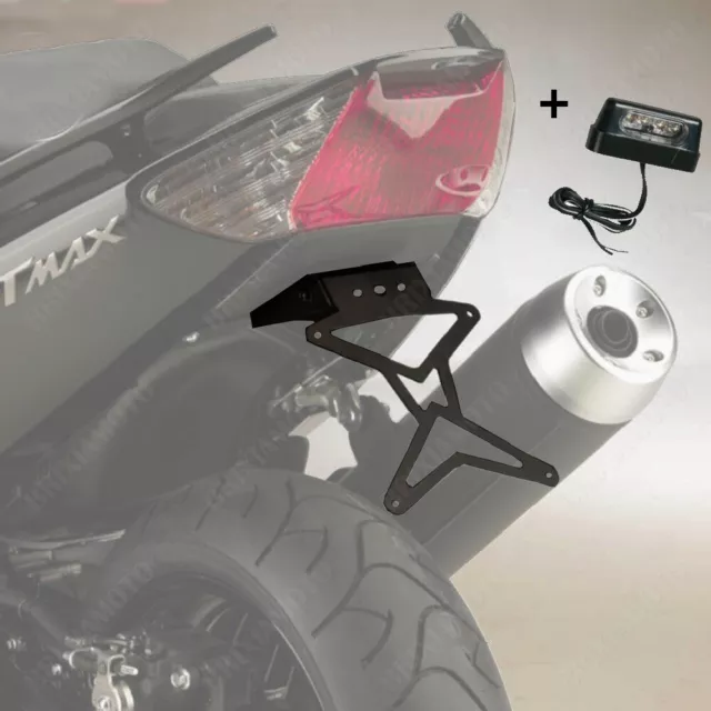 Placa Soporte Regulable Y Luz Matrícula Homologada Yamaha T-Max 500 2008-201