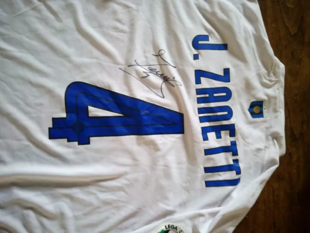 Maglia autografata zanetti clearance