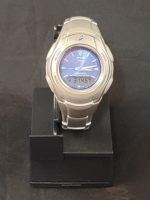 MEN S CASIO G SHOCK MTG 520 2713 Blue Dial Ana Digi eData Watch New Battery 99.99 PicClick
