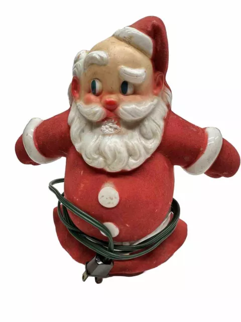 Vintage 1950'S Christmas "Santa-Glo" Lighted Tree Top or Wall Plaque Decoration!