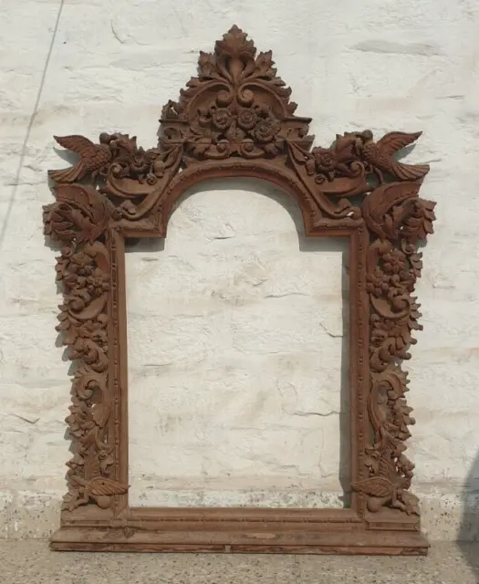 Antique Mirror Frame  French Teakwood Hand Crafted / Wall Decor Frame / Gifts
