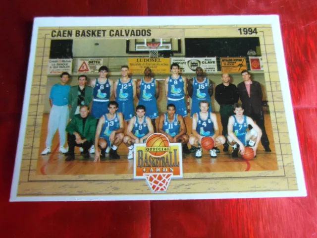 Panini Official Cards N°139 - Basket 1994 - Equipe Caen Basket Calvados