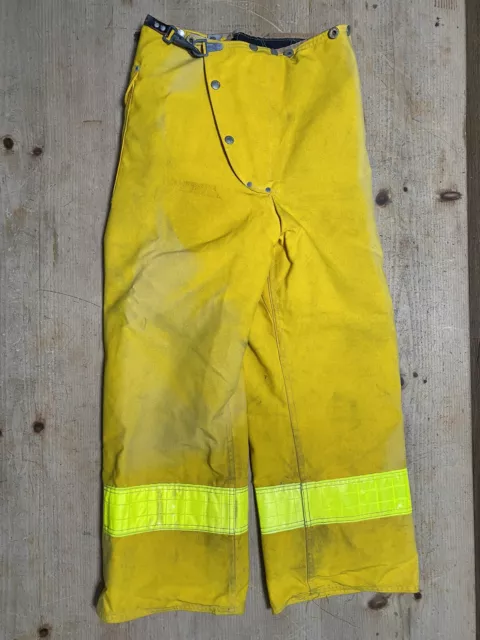 Vtg Nomex Lion Janesville Firefighters '97 Pants Trouser Turnout Gear Size 28x26