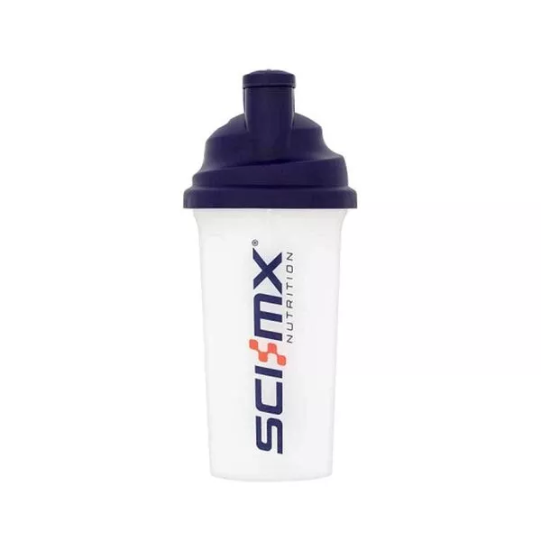 Sci-Mx Bottiglia frullatore proteico in polvere, BCAA pre allenamento, trasparente/navy _ 700 ml