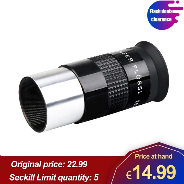Oculares SVbony SV118 1,25" SPL Super Plossl 26 mm FMC 52° para astrotelescopios