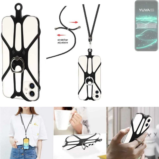 moex Unleash per Xiaomi 12T / 12T Pro - Catena per cellulare con moschettone, cordino da collo rapidamente rimovibile - Smartphone Necklace con pad per custodie, catena da appendere in beige