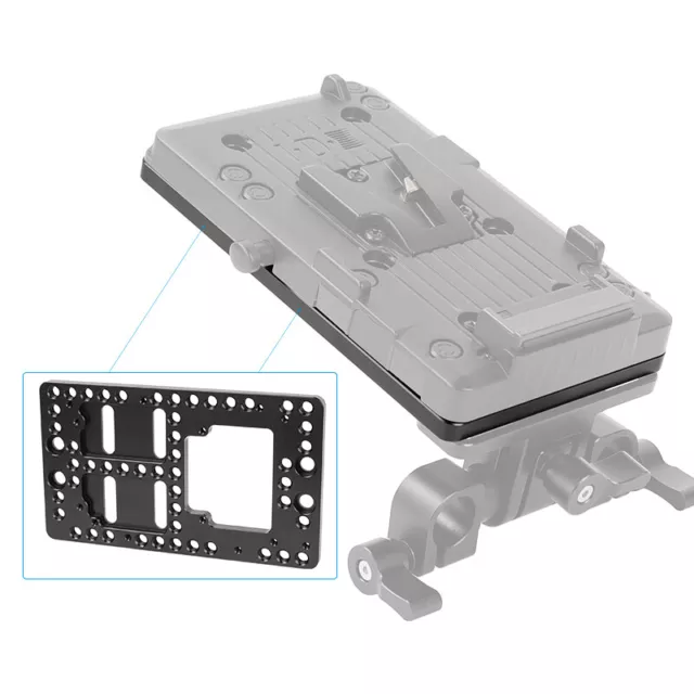 CAMVATE Aluminum Cheese Plate Battery Backboard For IDX P-V2 V Lock Camera Plate