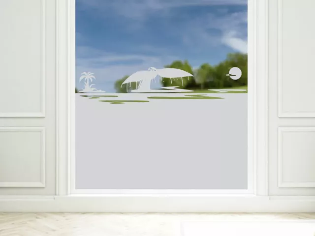 Fensterfolie Bad maritim Sichtschutz Folie Badezimmer Badfenster Dusche Meer