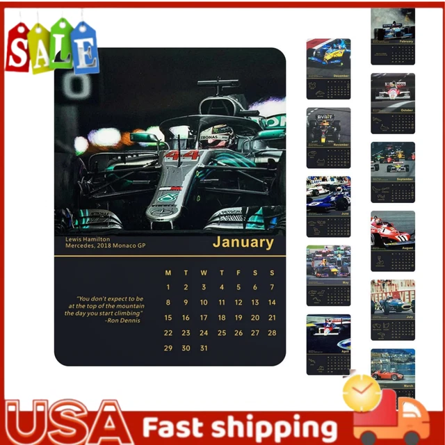 F1 RACE CAR Monthly Calendar, Table Calendar 2024 Monthly,Calendar Race