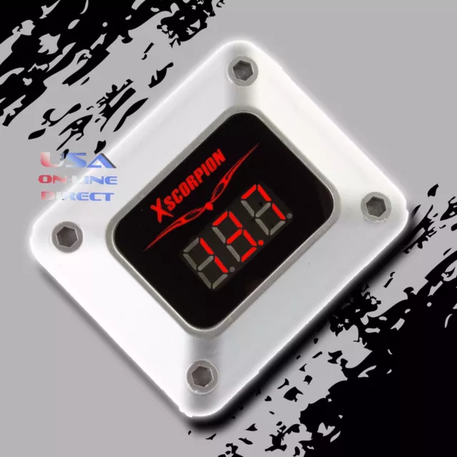 3 Digit RED LED Readout 12v Digital Voltmeter Silver Car Marine Audio Video USA