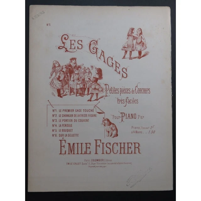 FISCHER Emile Les Gages Le Portier du Couvent Piano 4 mains 2