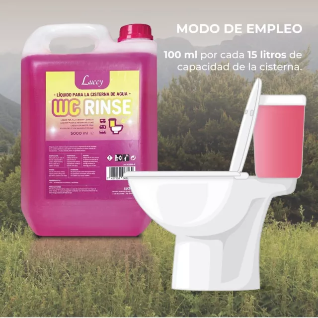 WC Rinse - Aditivo para Cisterna de Inodoro, Limpieza y Desinfección del WC 3
