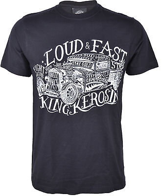 King Kerosin Loud & quasi Oldschool Tatuaggio Men T-Shirt-Nero Rockabilly ro414