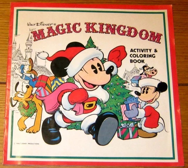 WALT DISNEY'S Magic Kingdom and Activity Coloring Book Early 1970's 8