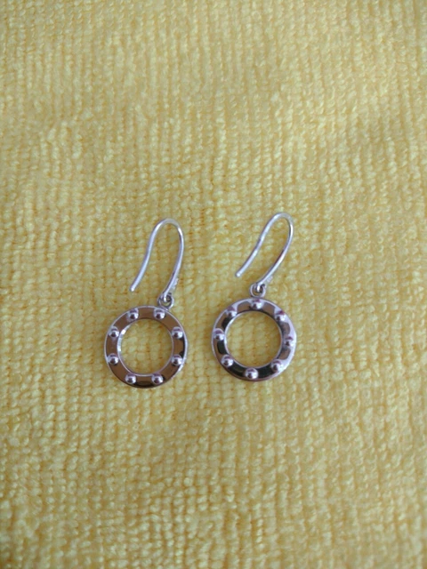 EMPORIO ARMANI SILVER Hoop Earrings £40.00 - PicClick UK