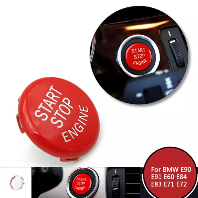 E90 Auto Motor Start Stop Schalter Knopf Ersetzen Abdeckung und Ring  Abdeckung Trim für BMW 1 3 5er E90 E87 E91 E92 E93 E60 X1 E84 X3 E83 X5 E70  X6 E71