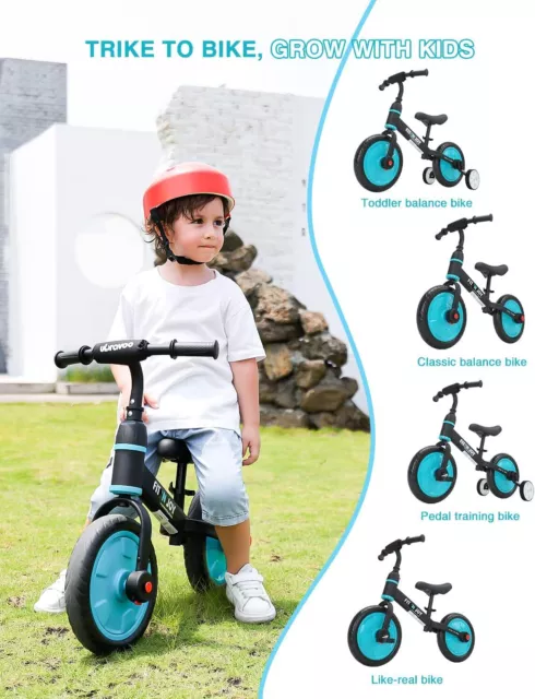 ⭐UBRAVOO® Kinderdreirad Kinderfahrrad Dreirad Laufrad 4 Modele Mix Color Fahrrad 2