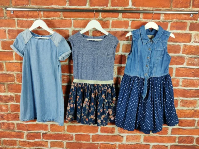 Girls Bundle Age 6-7 Years Next Arabella Addison Dress Set Navy Blue Denim 122Cm