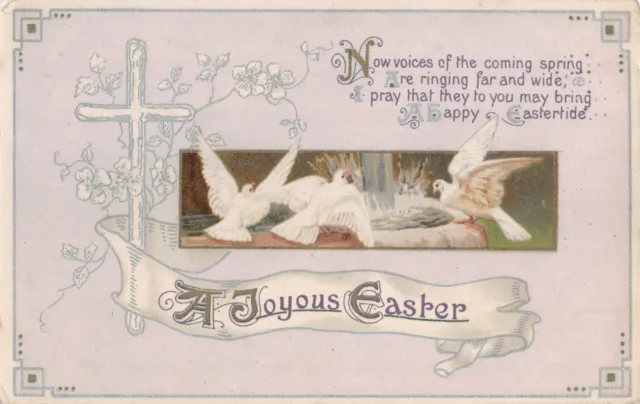 R294619 Greeting Card. Easter. Doves. Fountain. Wildt And Kray. No. 2968. 1914