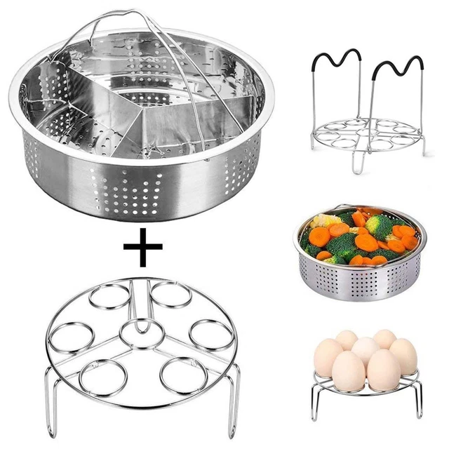Ensemble d'accessoires de panier à vapeur en acier inoxydable 304 de 3
