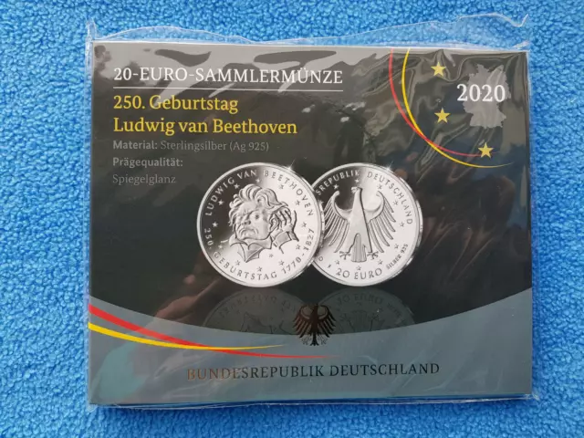 20-Euro-Münze 250. Geburtstag Ludwig van Beethoven