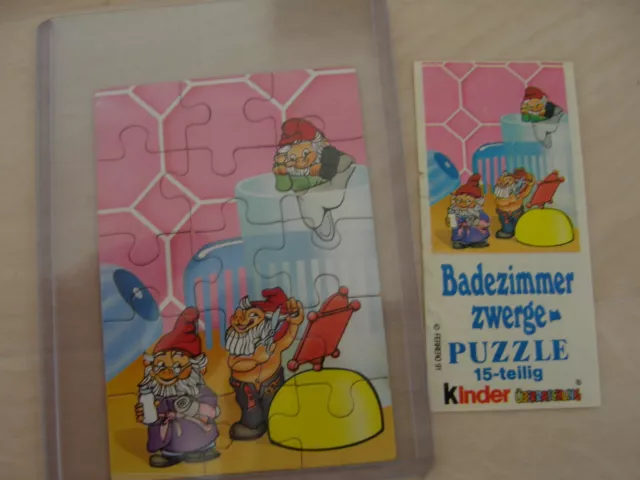 RARE # PUZZLE D Badezimmerzwerge o.r. 1991 + BPZ  TOP ORI