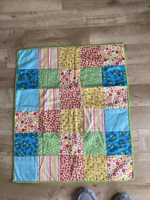 Alfombra de juego / edredón para bebé, hecho a mano patchwork lavable