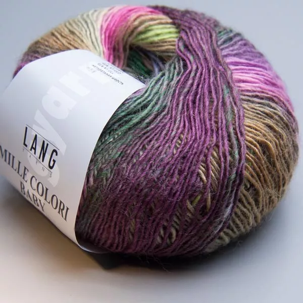 Lang Yarns Mille Colori Baby 52 - LL 190m / 50g - Nadelstärke 3 -