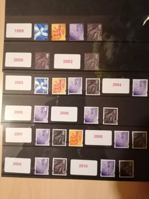 GB QE11 1999-2020 Scotland Regional Issues  - MNH ( 46 Stamps )