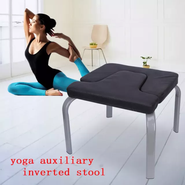 Sedia Yoga Inversione Sgabello Panca Poggiatesta Fitness Panca Da Lavoro Palestra Casa Nero