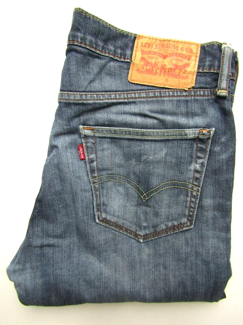 LEVI S 504 MEN S jeans straight leg W30 L30 mid blue stretch cinch