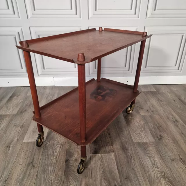 Vintage Danish Drinks Cocktail Trolley Tea Mid Century Modern Scandinavian Teak