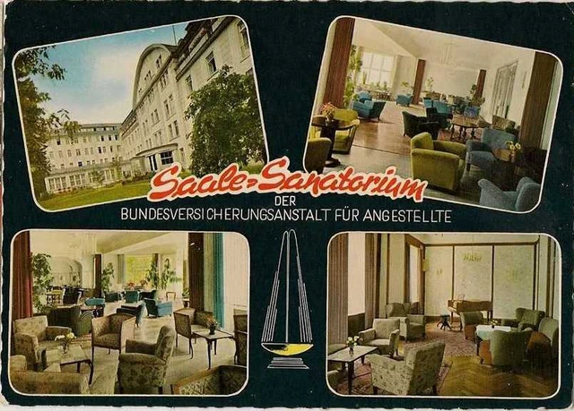 Bad Kissingen AK Saale-Sanatorium Ansichtskarte gelaufen Marke abgelöst