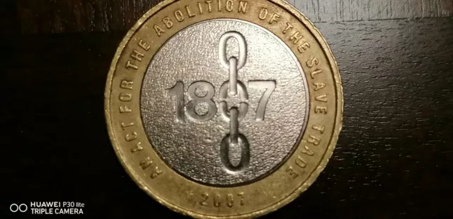£2 Pound Coin 1807 Abolition Of Slavery Very Rare Royal Mint 3 Errors
