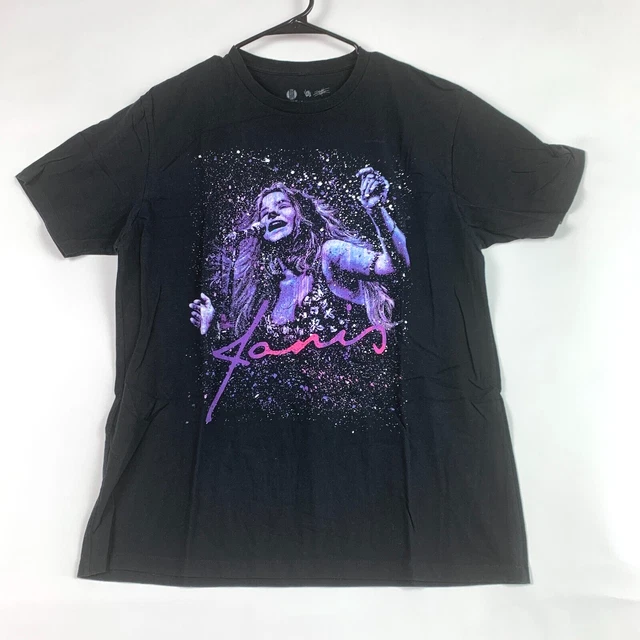 GDA Get Down Art Janis Joplin Purple Black Paint Splatter Tee T-Shirt XL