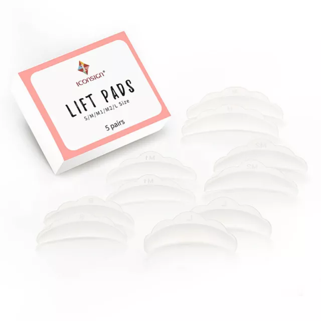 Silicone Pads Wimpernlifting Cils Ondes 5 Paire TAILLE S M M1 M2 L Iconsign