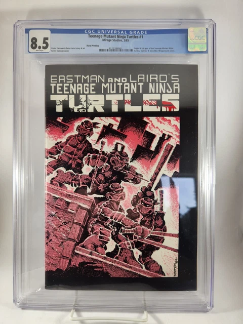 Teenage Mutant Ninja Turtles # 1 CGC 8.5 White 3rd Print (Mirage 1985) 1st TMNT
