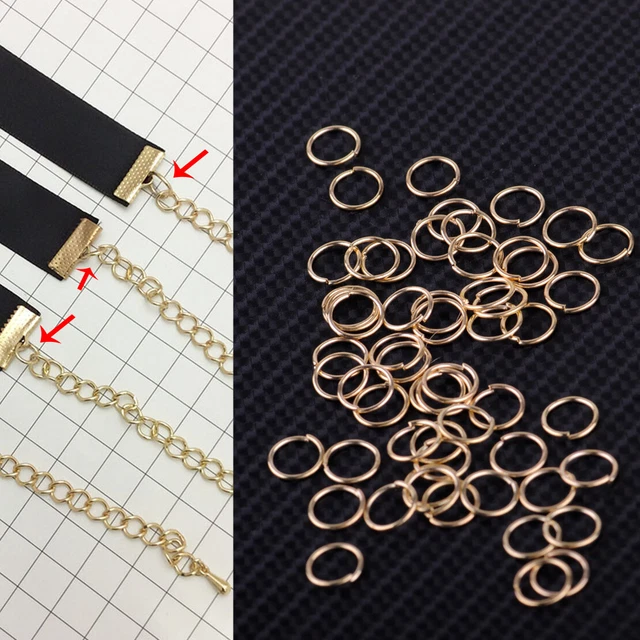200pcs 8mm Open Split Jump Rings Pendant Findings Key Chain Craft Make DIY vt