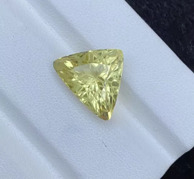 8.70 CTS natural cut trillion shape  citrine loose gemstone from Brazil