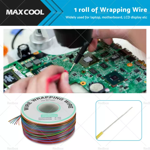 Wrapping Wire Tin Plated Copper Wire P/N DM-30-1000 30 AWG 250M Length 8 Colors