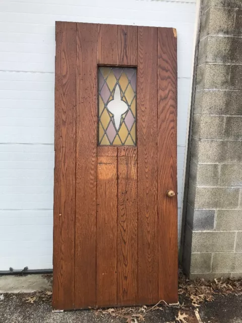 Mar 44 Antique Chest Nut Entry Door 39 3/8 X 89.5